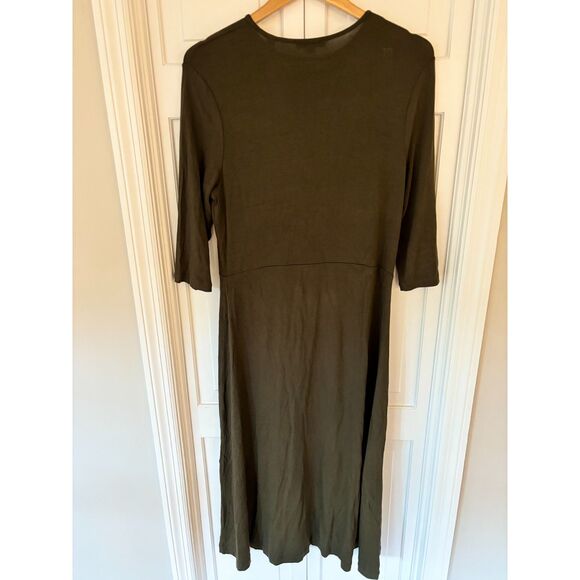 NWT Vince Scoop Neck Solid Dress in Mallard Green - Picture 7 of 9